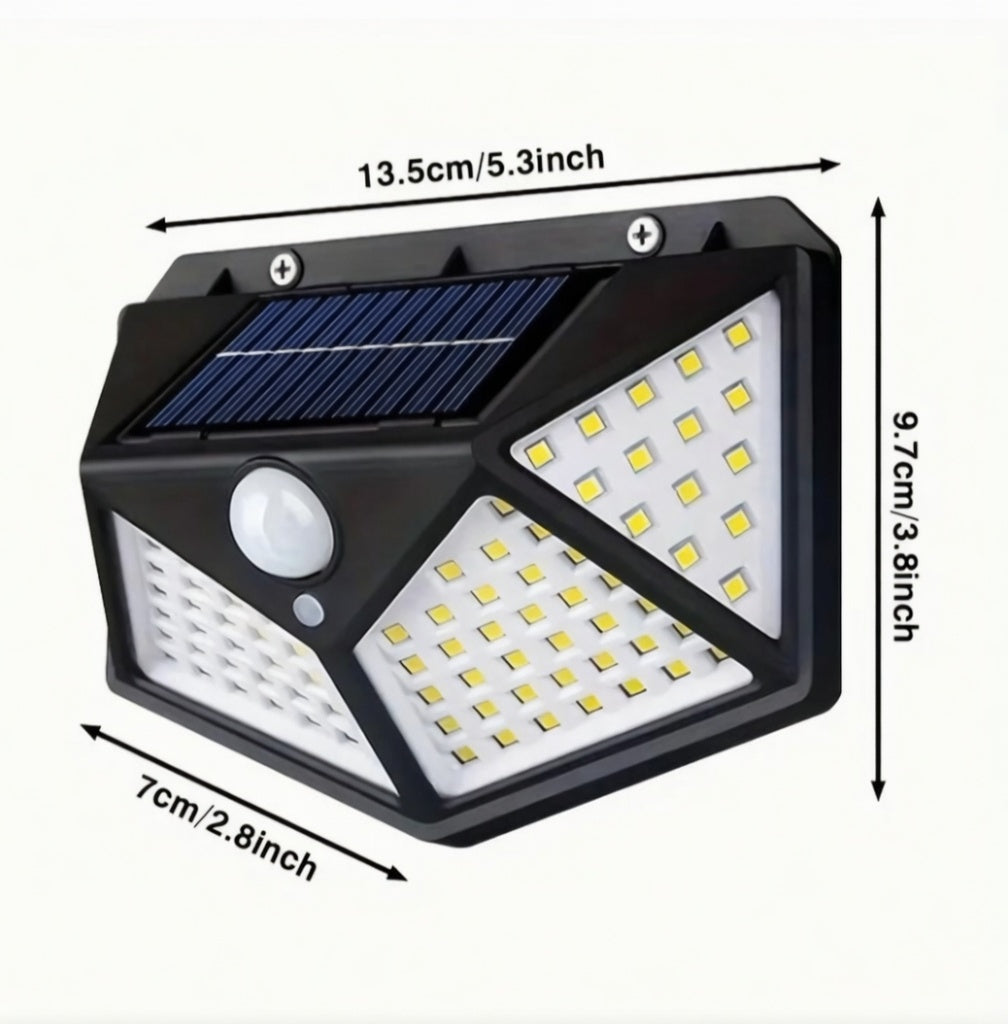 100 LED Solar Motion Sensor Wall Light