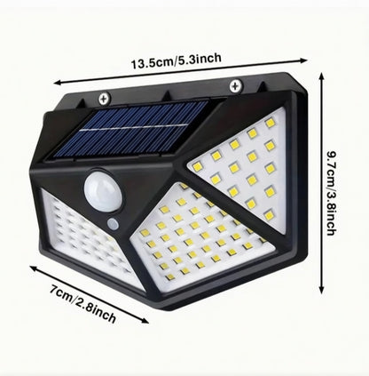 100 LED Solar Motion Sensor Wall Light